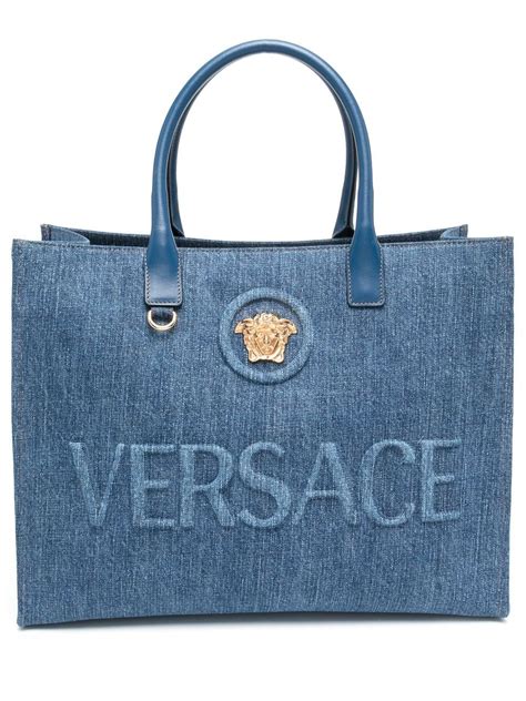 versace tote sale|versace denim tote.